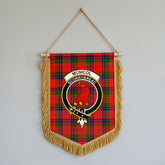 McNicol (of Scorrybreac) Tartan Crest Wall Hanging Banner - Wood Pole